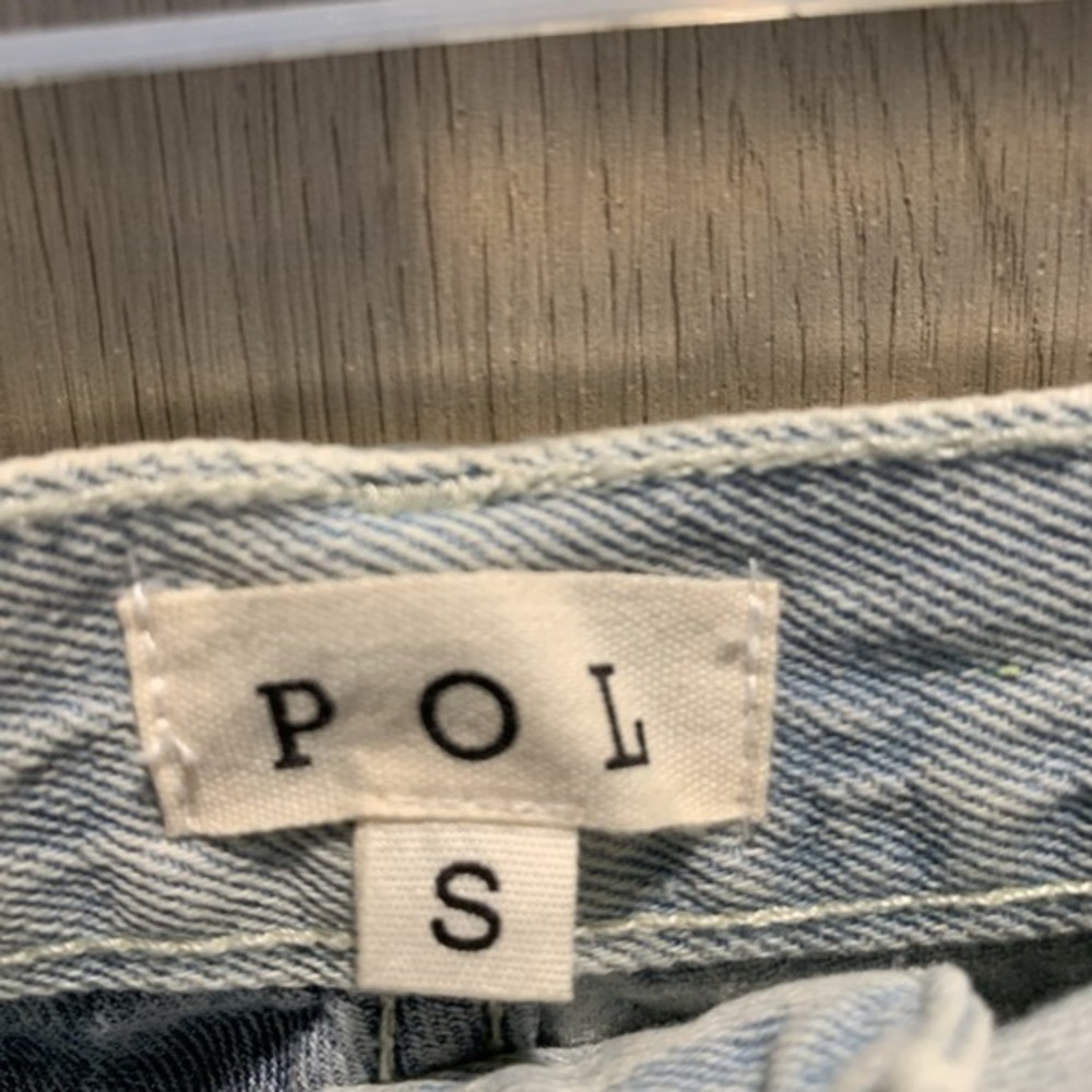 Pol Two-Tone Distressed Denim Ankle Length Jeans Size S NWOT - Picture 3 of 8